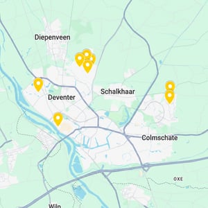 Locaties Laadlichtmasten Deventer